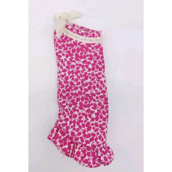 Vintage 1988 Barbie Feeling Pretty Fashions Pink Leaf Print Dress Mattel #1526 - Picture 2 of 9